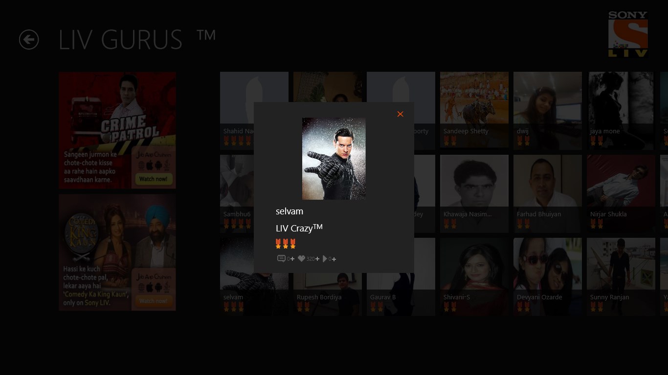 Sony LIV for Windows 10