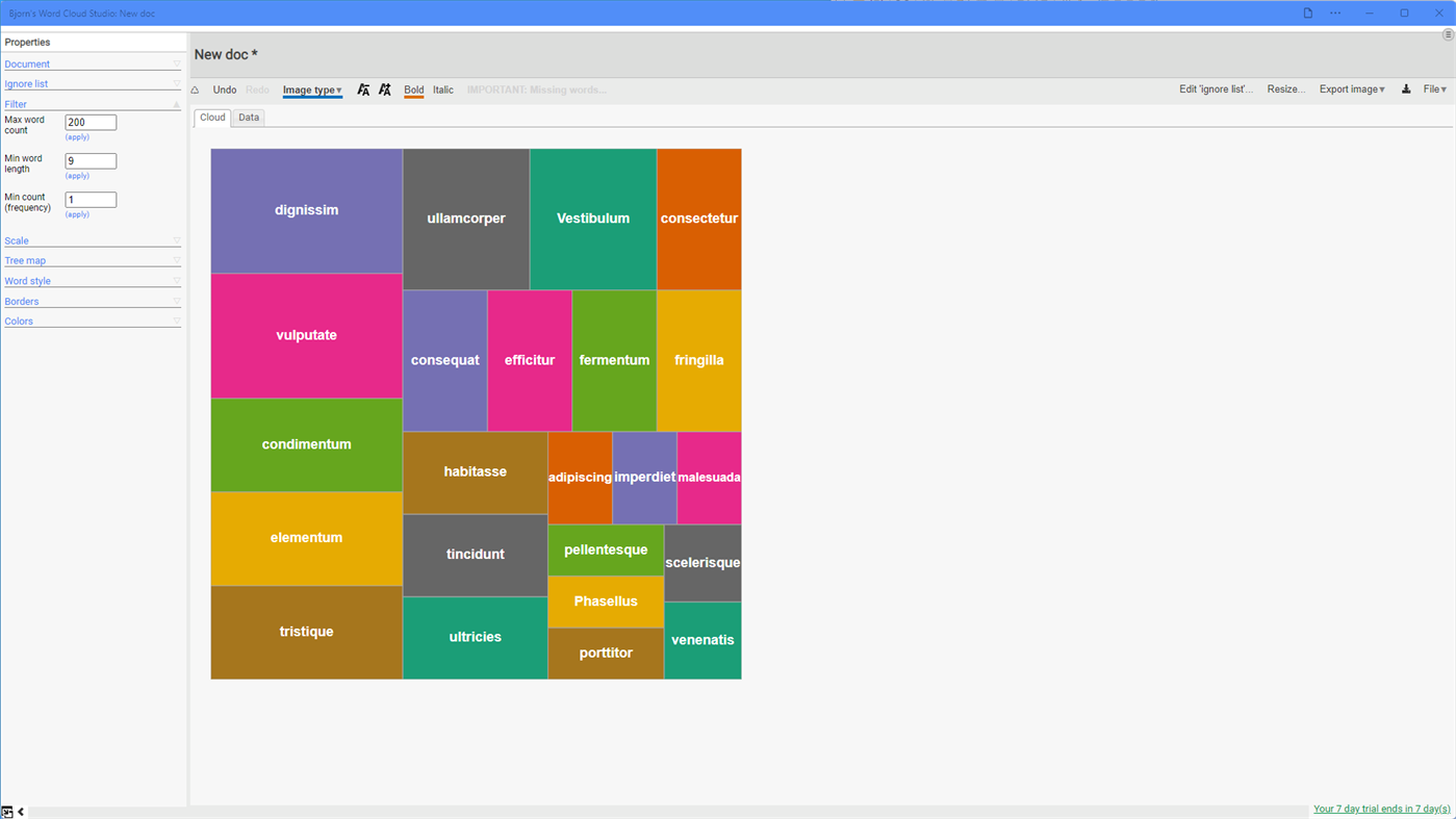 #3. Bjorn's Word Cloud Studio (Windows) Podle: Bjorn's Playground