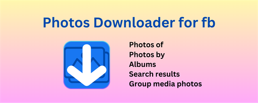 Photos Downloader for fb marquee promo image