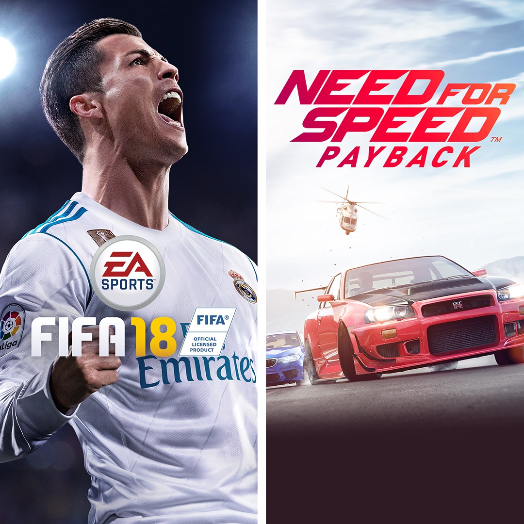EA SPORTS™ FIFA 18- ja Need for Speed™ Payback -nippu