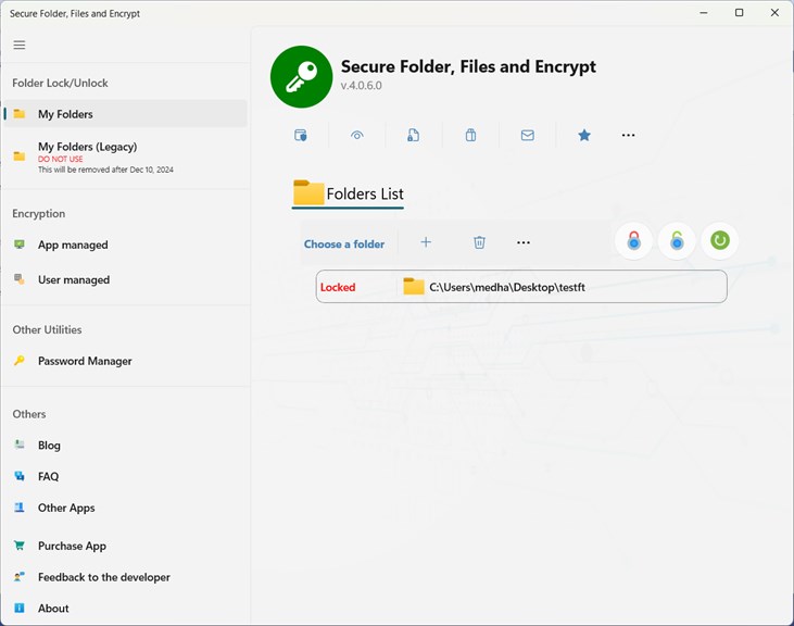 Secure Folder, Files and Encrypt_1