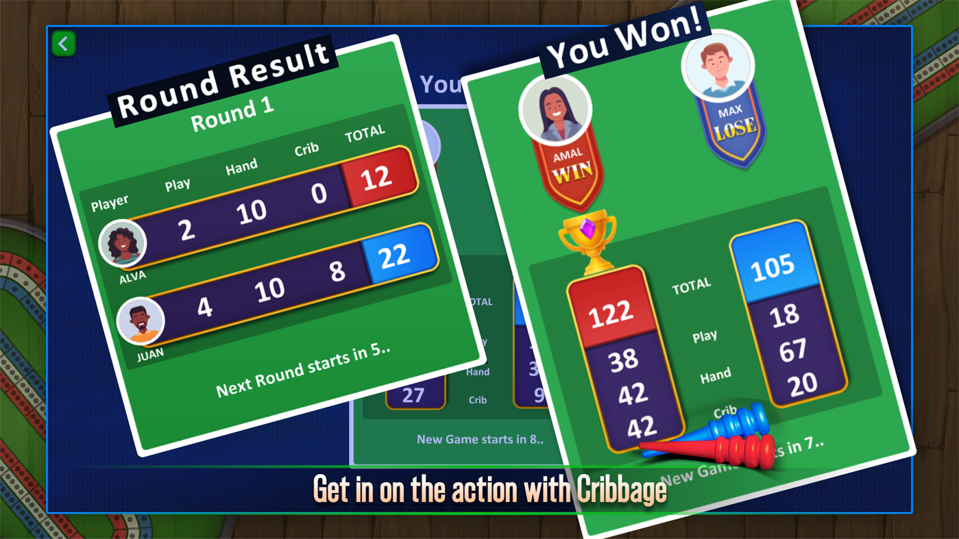 #5. Cribbage Card Game (Windows) 由: Pocket Game Card lab