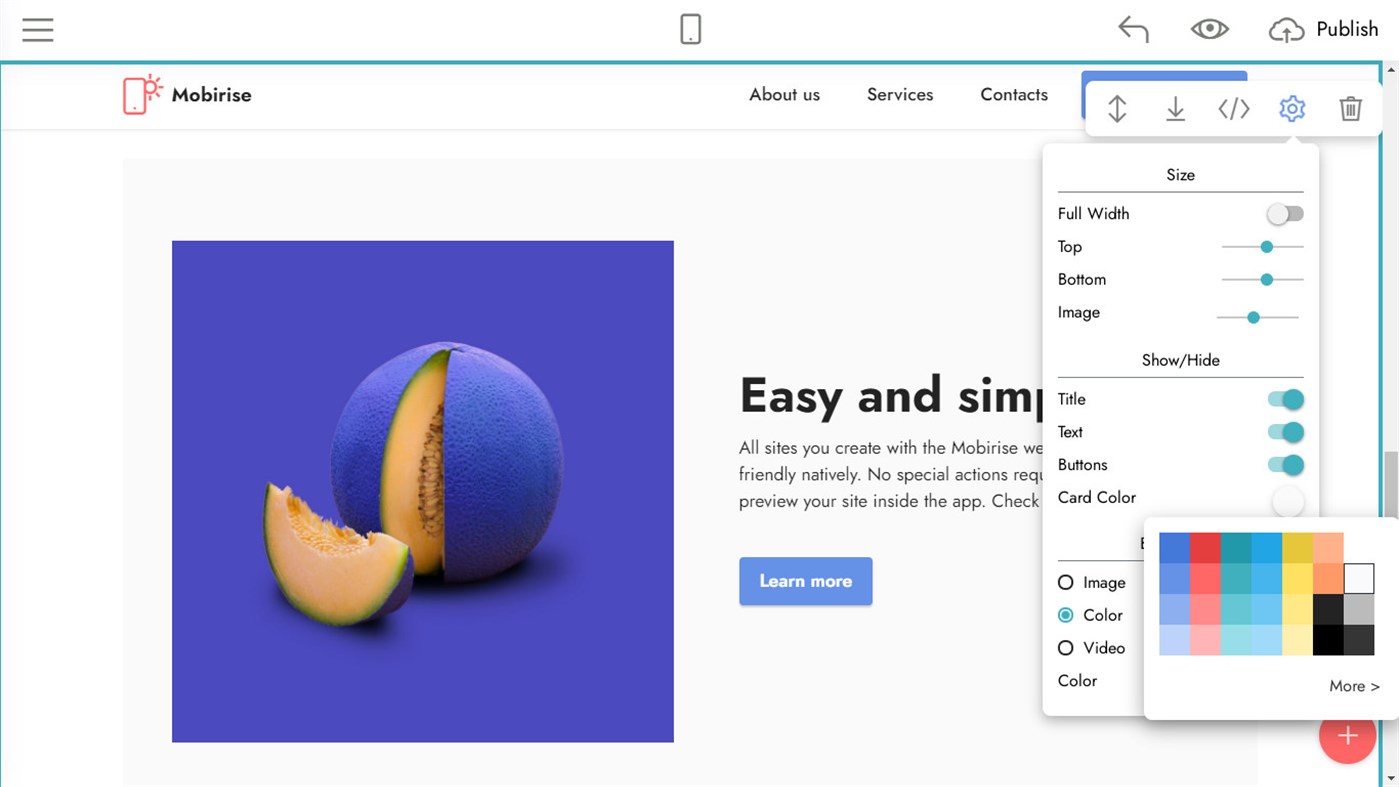 #1. Mobirise Website Builder (Windows) โดย: Mobirise
