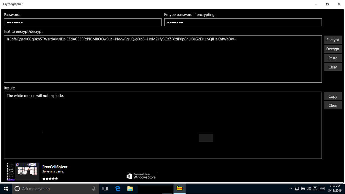 #2. Cryptographer (Windows) De: Gepid Software