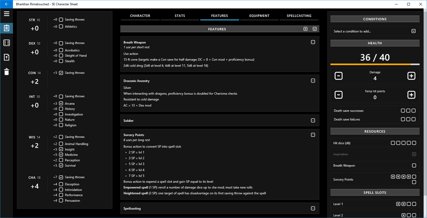 #6. 5E Character Sheet (Windows) 来自: Habitual Indolence