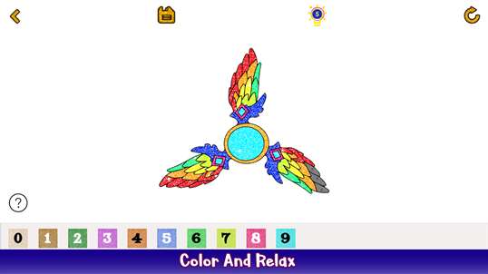 Fidget Spinner Glitter Color by Number - Adult Coloring screenshot 5