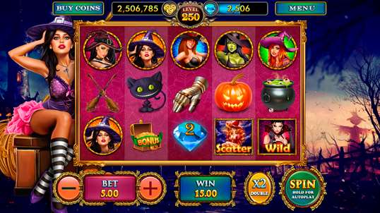 Slots: Lucky Witch - Casino Magic - Free Pokies screenshot 2