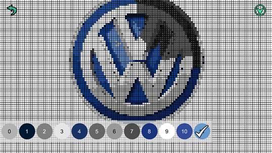 Cars Logo Color by Number : Pixel Art, Sandbox Coloring screenshot 1