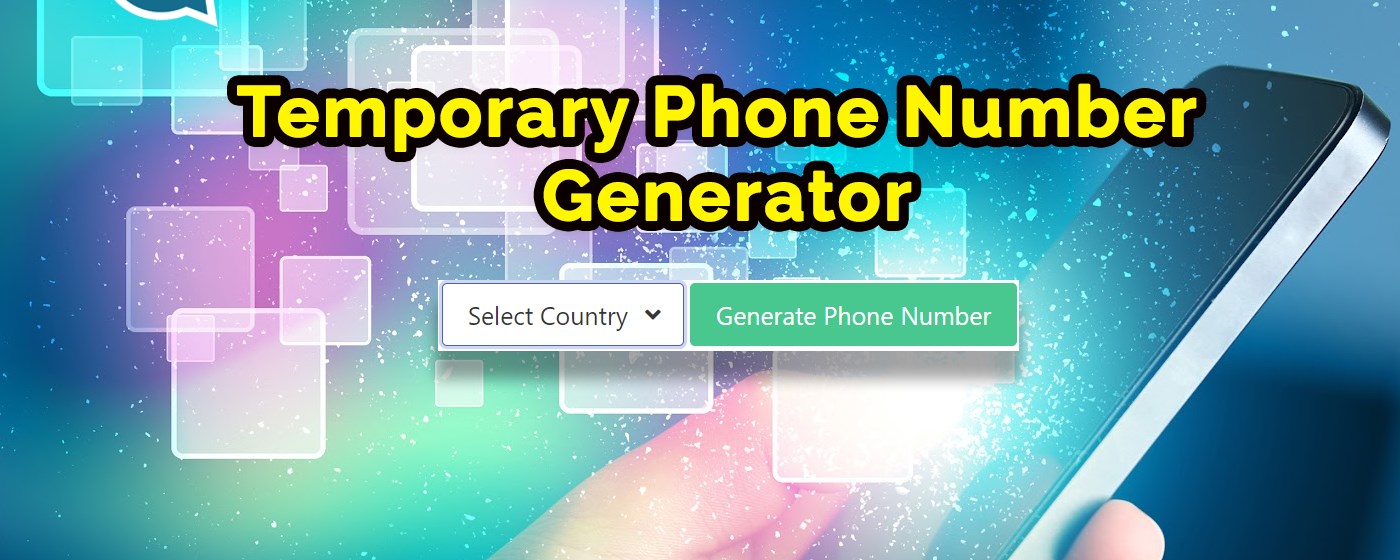 Temporary Phone Number Generator marquee promo image