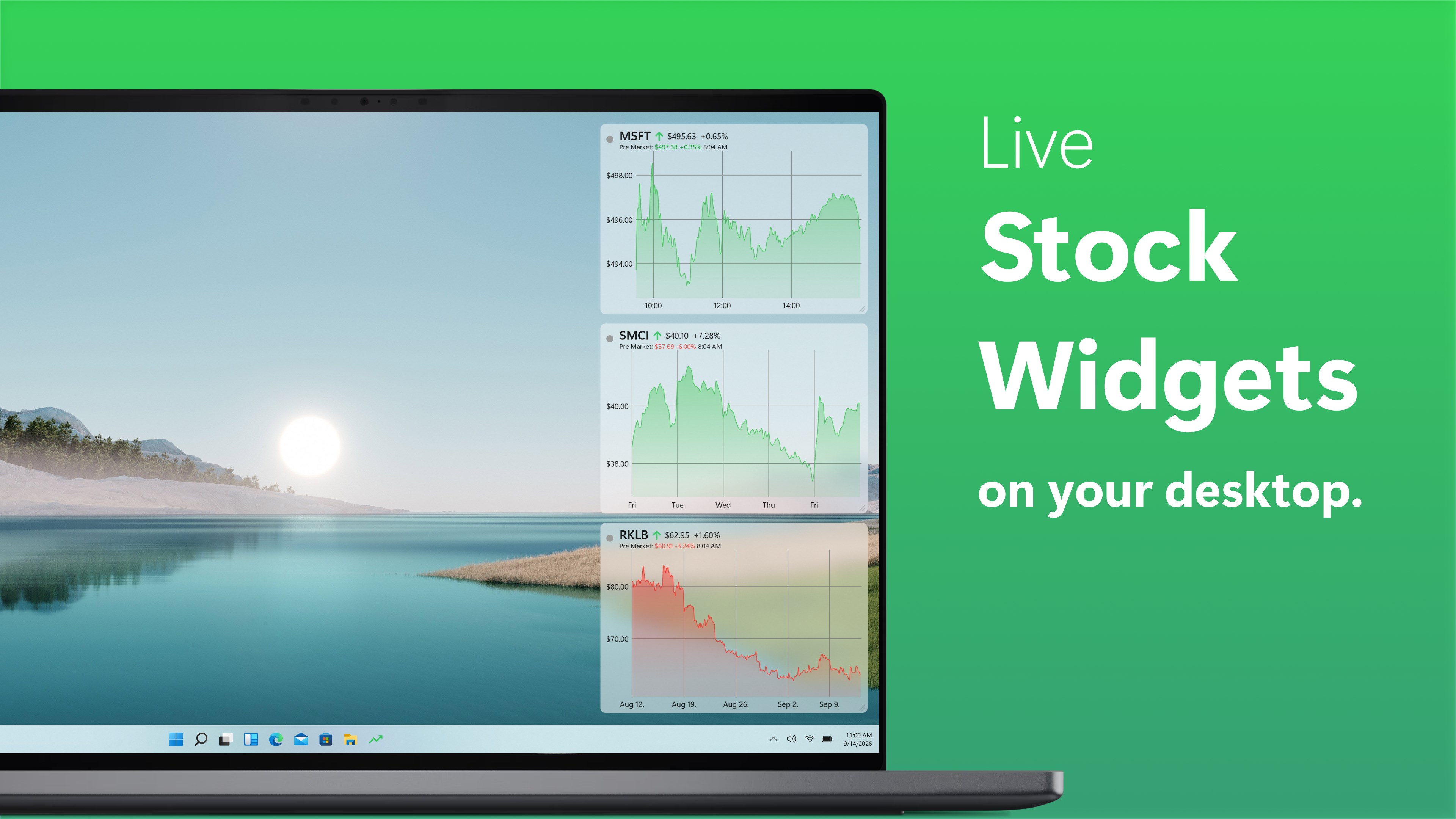 Swish (Stock Desktop Widget) screenshot