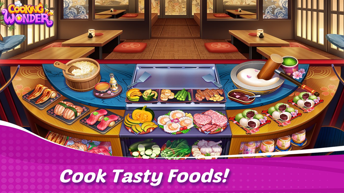 #1. Cooking Wonder: Cooking Games (Windows) By: MIRACLE GAMES INC.
