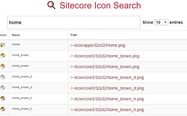 Sitecore Icon Search