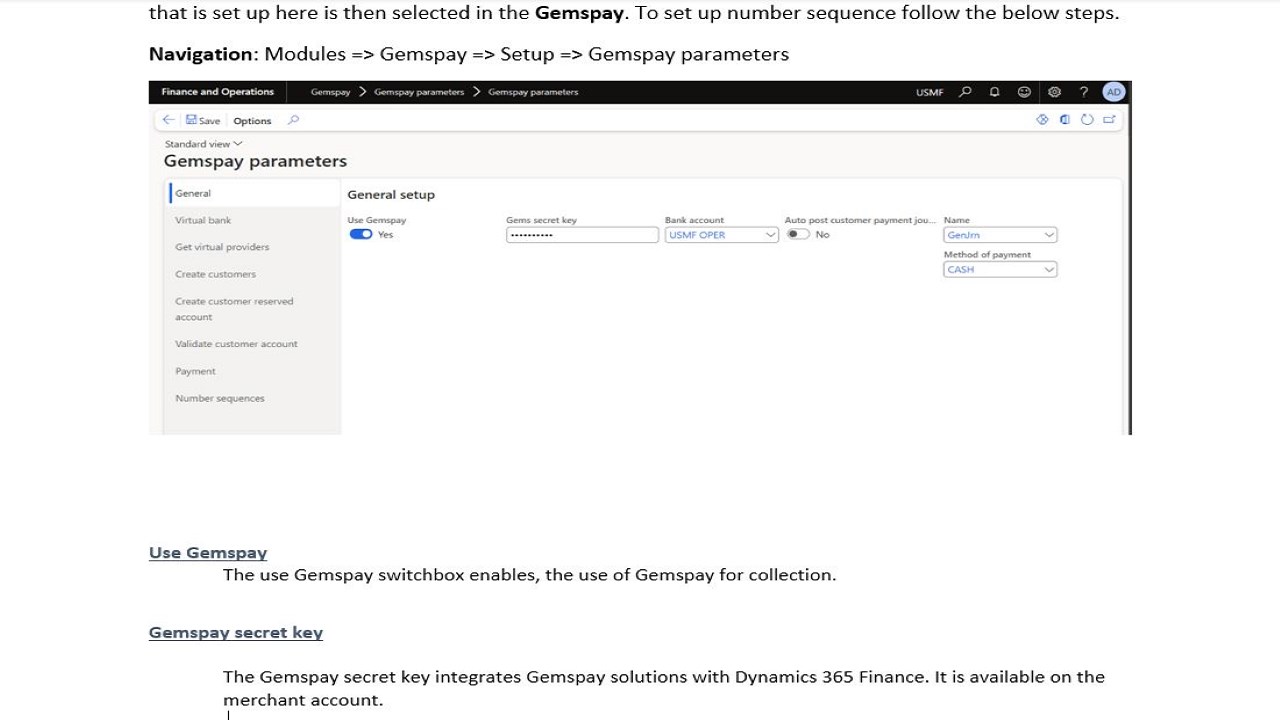 Snapshot 2 of Gemspay payment and collection solution