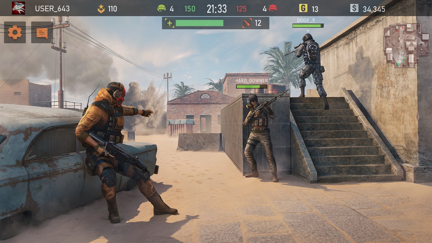 #4. Striker Zone: War Action, Shooter Adventure Game (Windows) Podle: XDEVS LIMITED