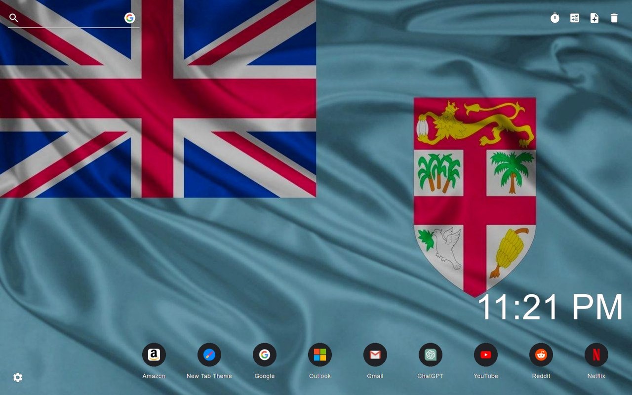Fiji Flag Wallpaper New Tab