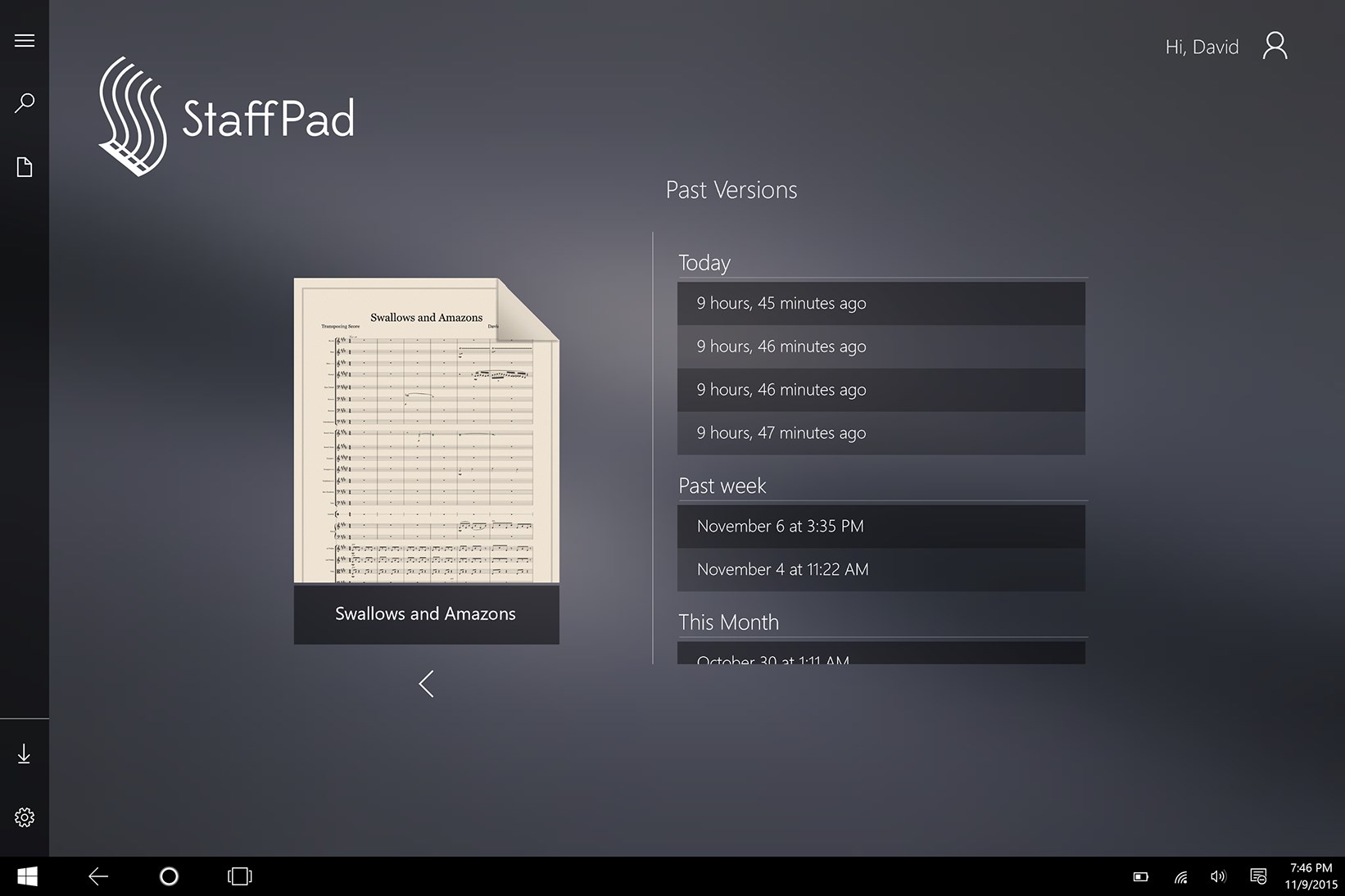 StaffPad for Windows 10