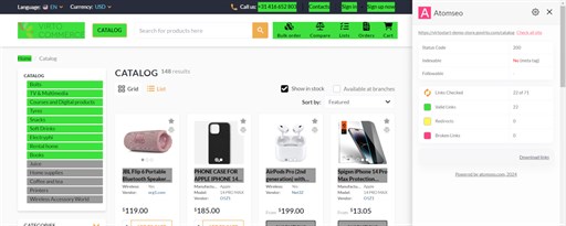 Atomseo Broken and Redirect Links Checker marquee promo image