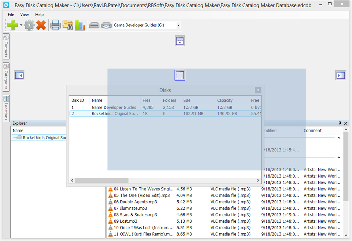 #2. Easy Disk Catalog Maker (Windows) Podle: RBSoft