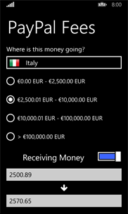 PayPal Fees screenshot 1