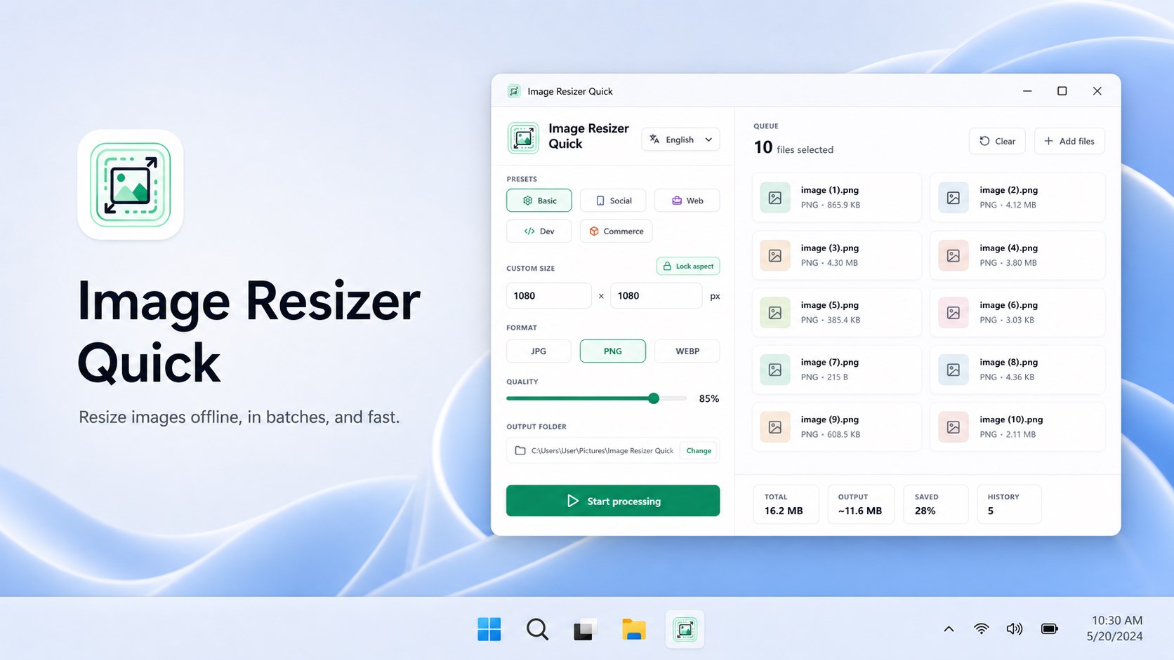 Image Resizer Quick screenshot