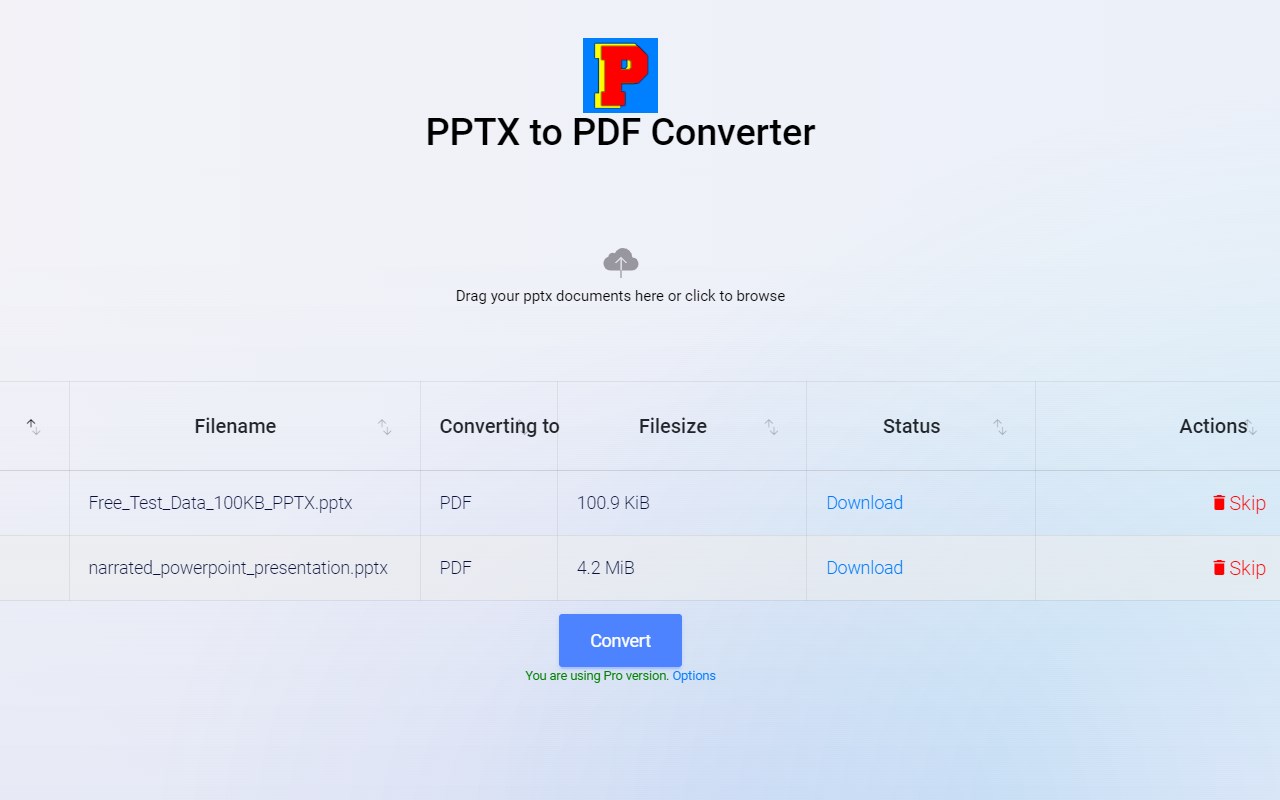 PPTX to PDF Converter