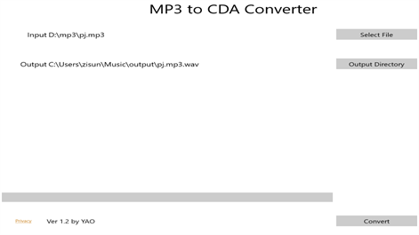 MP3 to CDA Converter Screenshots 1