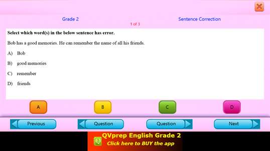 QVprep Lite Learn English Grade 2 screenshot 7