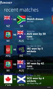 Yahoo! Cricket screenshot 1