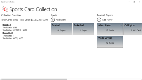 Sports Card Collection Screenshots 2