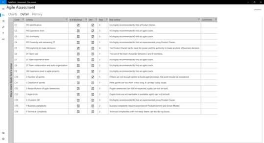 Agile Tools - Assessment - Free version screenshot 2