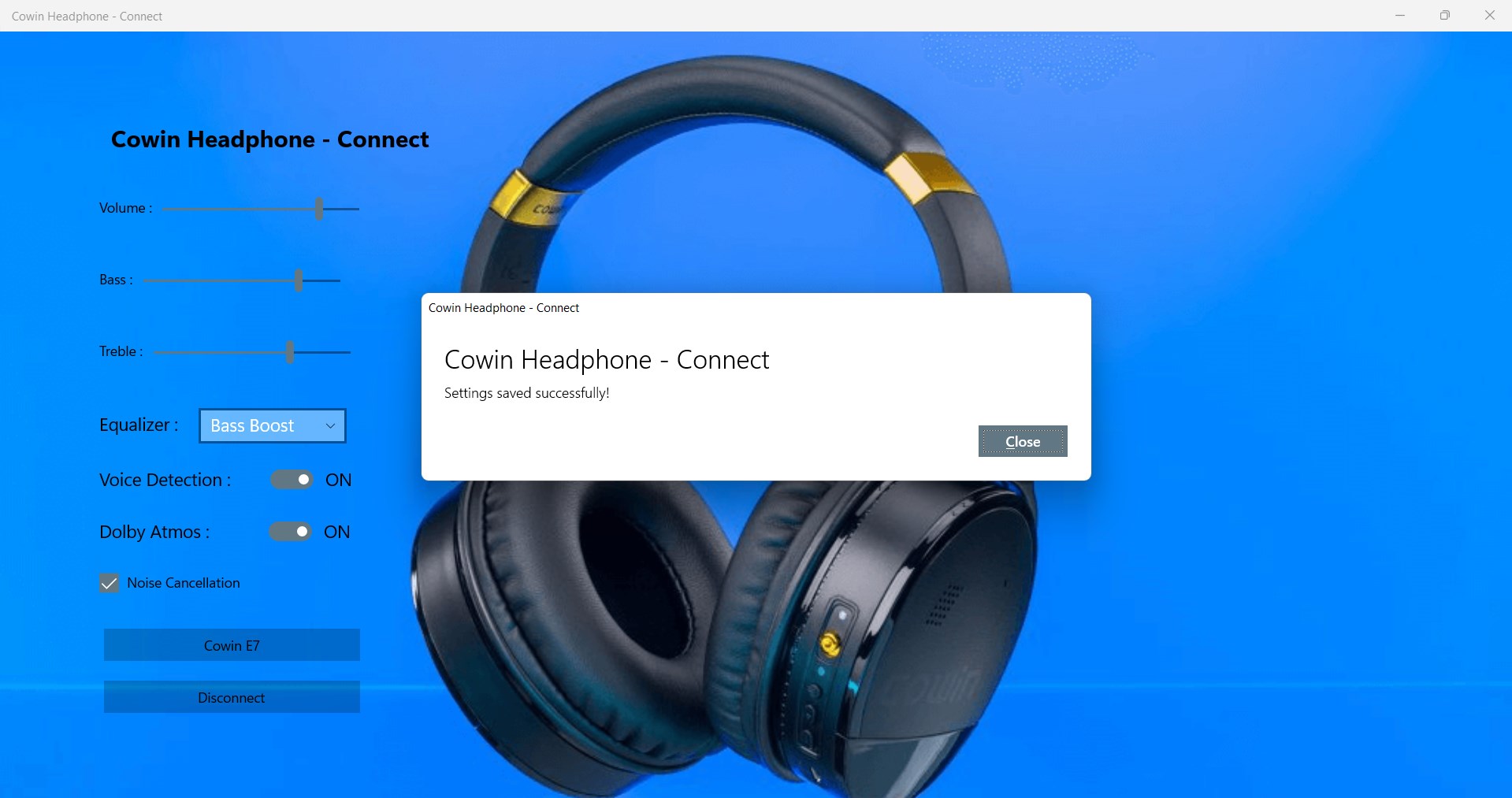 Cowin Headphone Connect Microsoft Apps