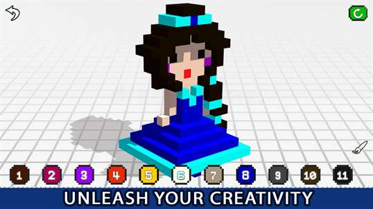 Princess 3D Color by Number - Voxel Coloring Book screenshot 4