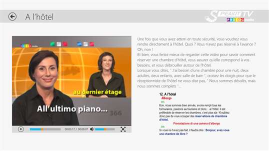 ITALIEN - SPEAKit.tv (Cours vidéo) screenshot 3