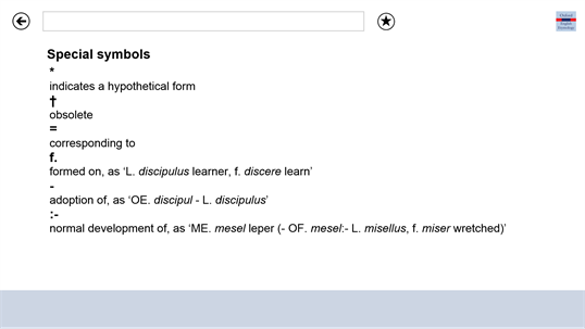 The Concise Oxford Dictionary of English Etymology screenshot 5