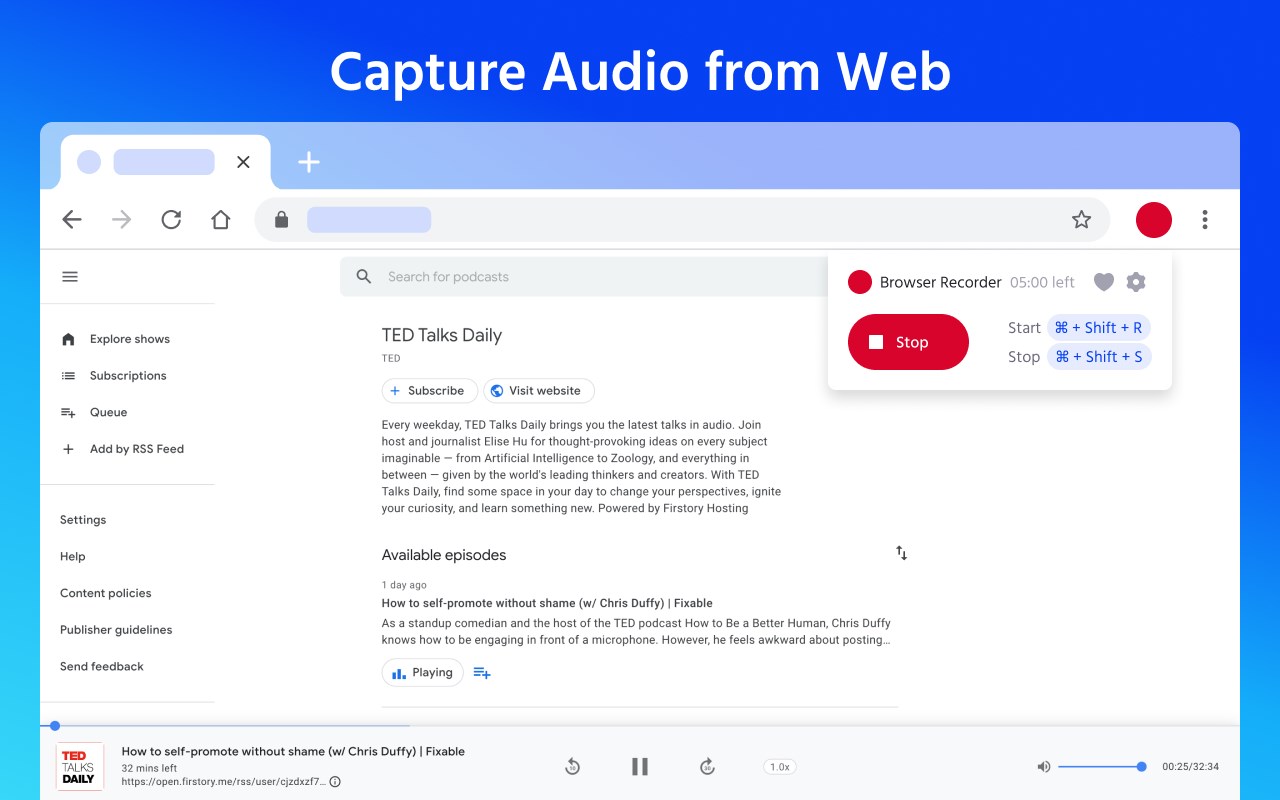 Audio Capture for Web