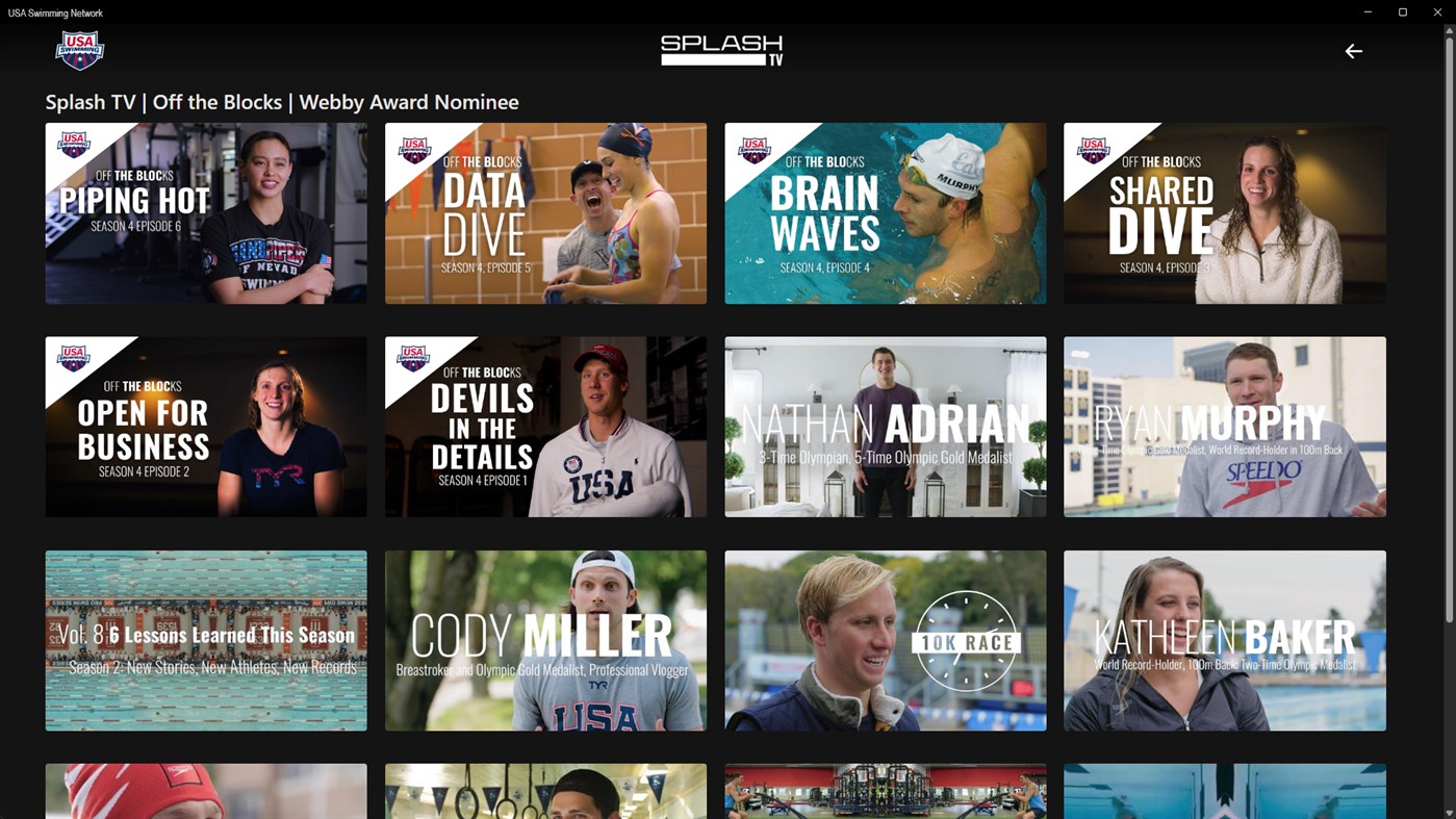 #3. USA Swimming Network (Windows) By: Connected Television Group