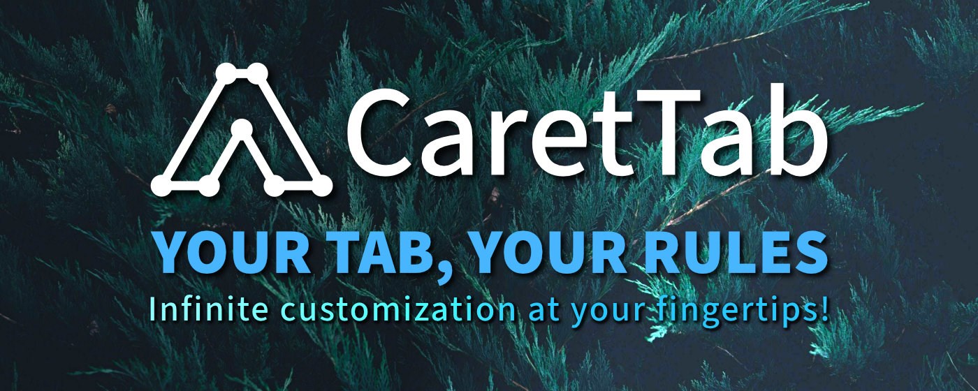 CaretTab - New Tab Dashboard marquee promo image