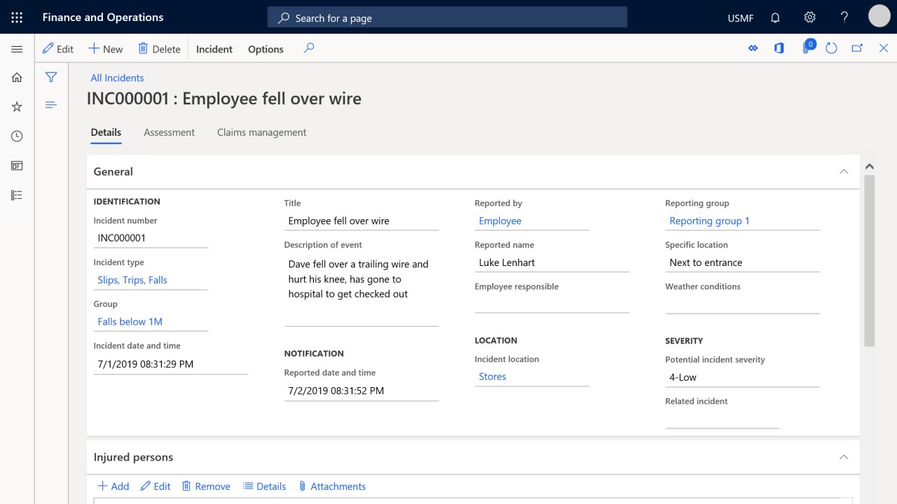 Snapshot 3 of EHS Management