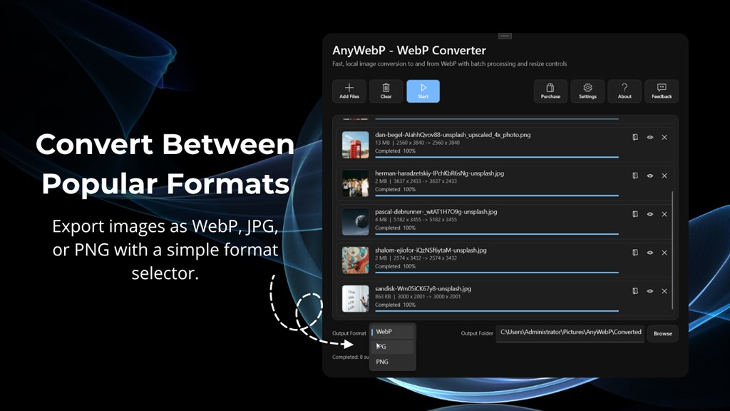 popular formats