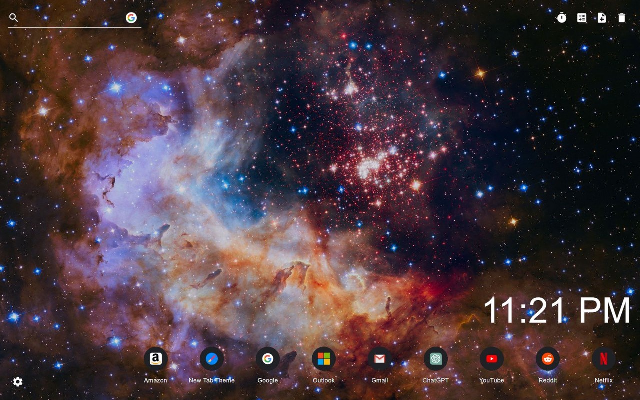Space Nebula Wallpaper New Tab