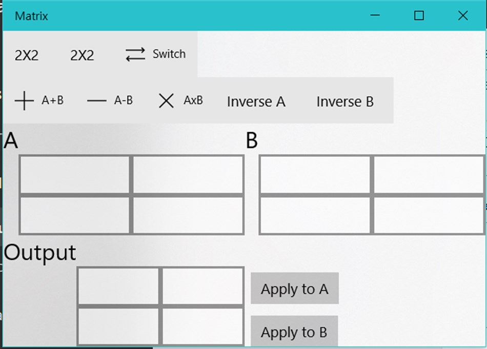 Calculate Matrix (Windows) By: 오승빈