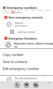 Emergency numbers screenshot 4