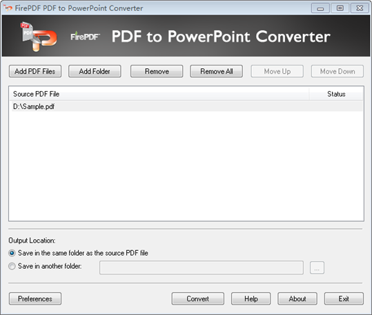 PDF to PowerPoint Converter - FirePDF screenshot 1