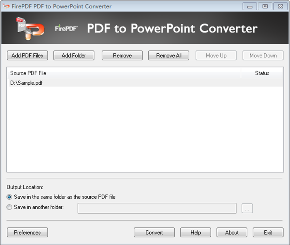 PDF to PPT (PPTX) Converter Full Version (Windows) 由: FirePDF