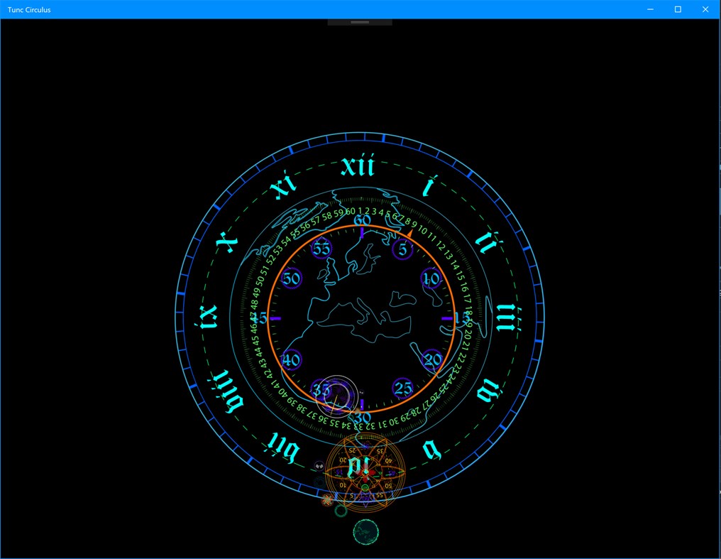 #2. Glyph Clock (Tunc Circulus) (Windows) 由: Digital Druid Designs