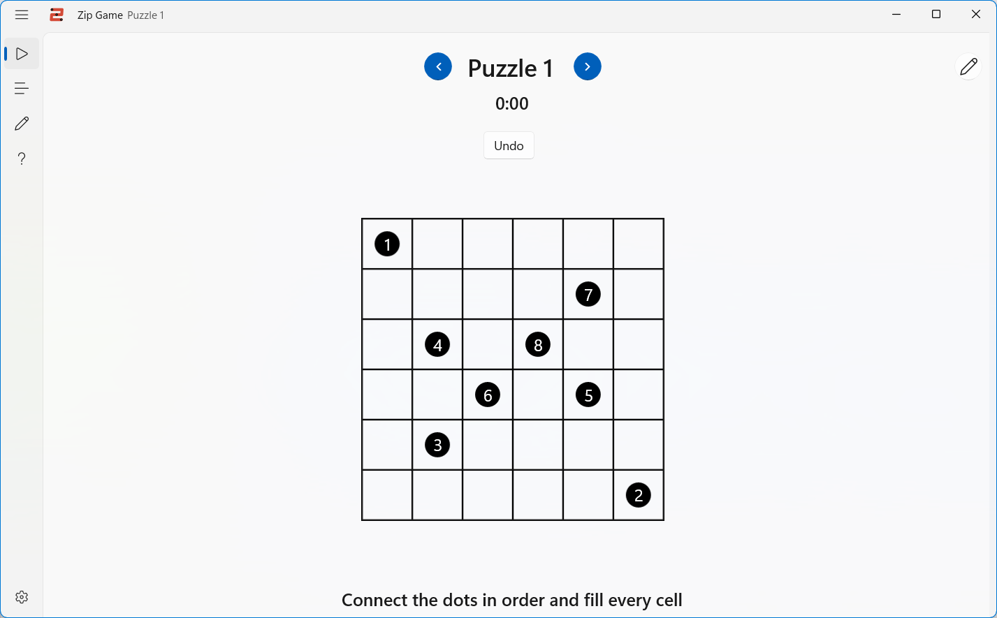 Zip Game screenshot