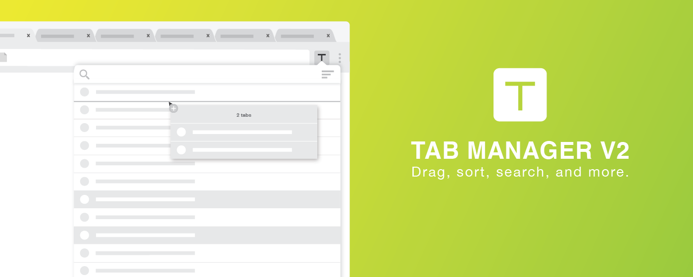 Tab Manager v2 marquee promo image