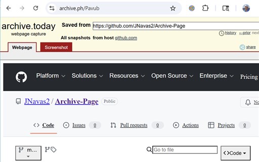 Archive Page: Archive Web Pages with Archive Today