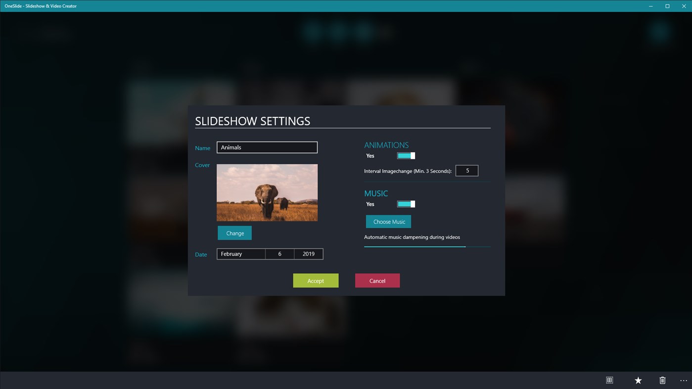 #2. OneSlide - Slideshow & Video Creator (Windows) De: seriousGeorge