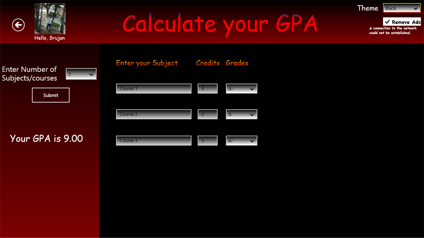 #2. CGPA-Tracker (Windows) От: Srujan Jha